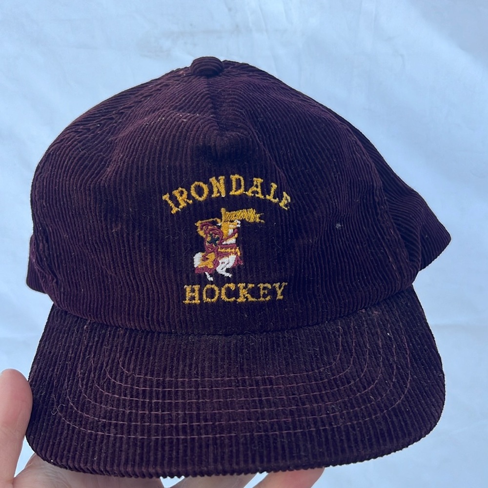 vintage corduroy flat brimmed snap back hat